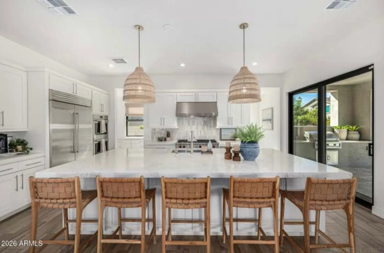 Clean kitchen island after service