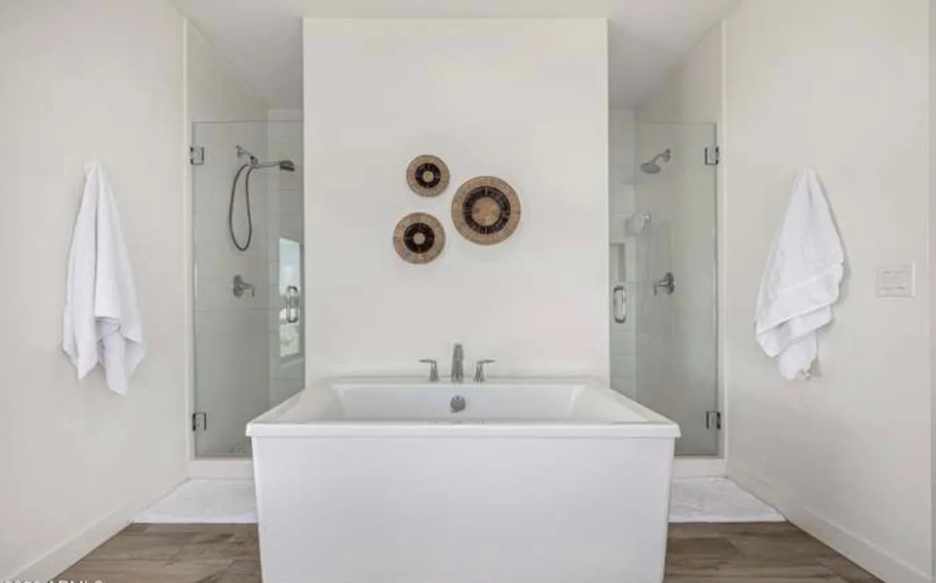 Clean bathroom after residential cleaning