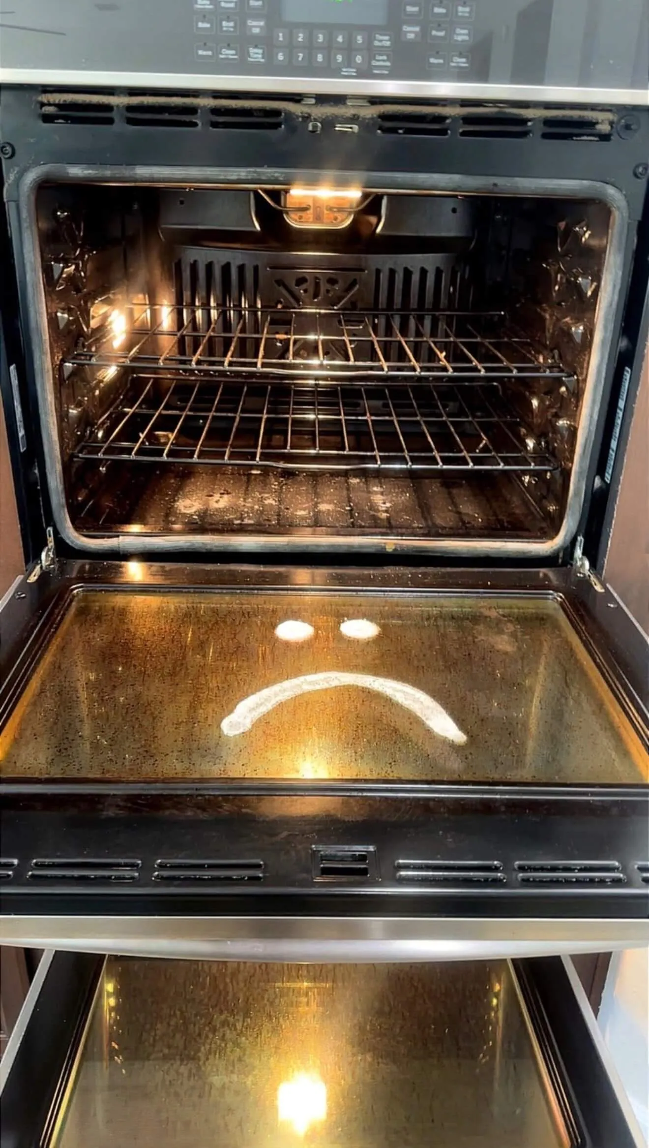 Oven interior before AZ Glitz and Glam kitchen cleaning