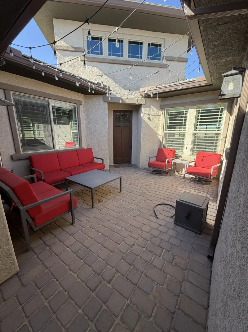 Courtyard surface before AZ Glitz and Glam power washing